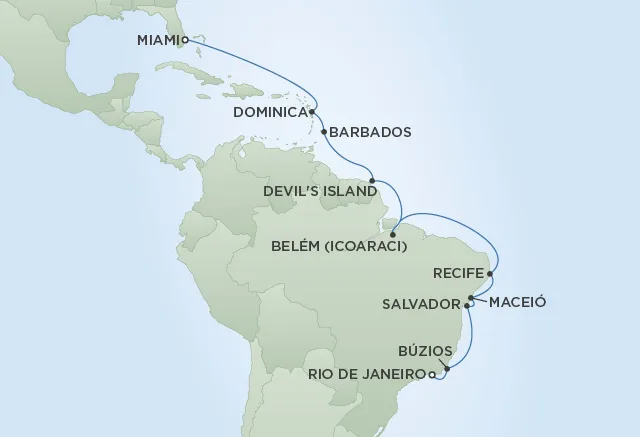 Miami naar rio de janeiro, regent sevent seas