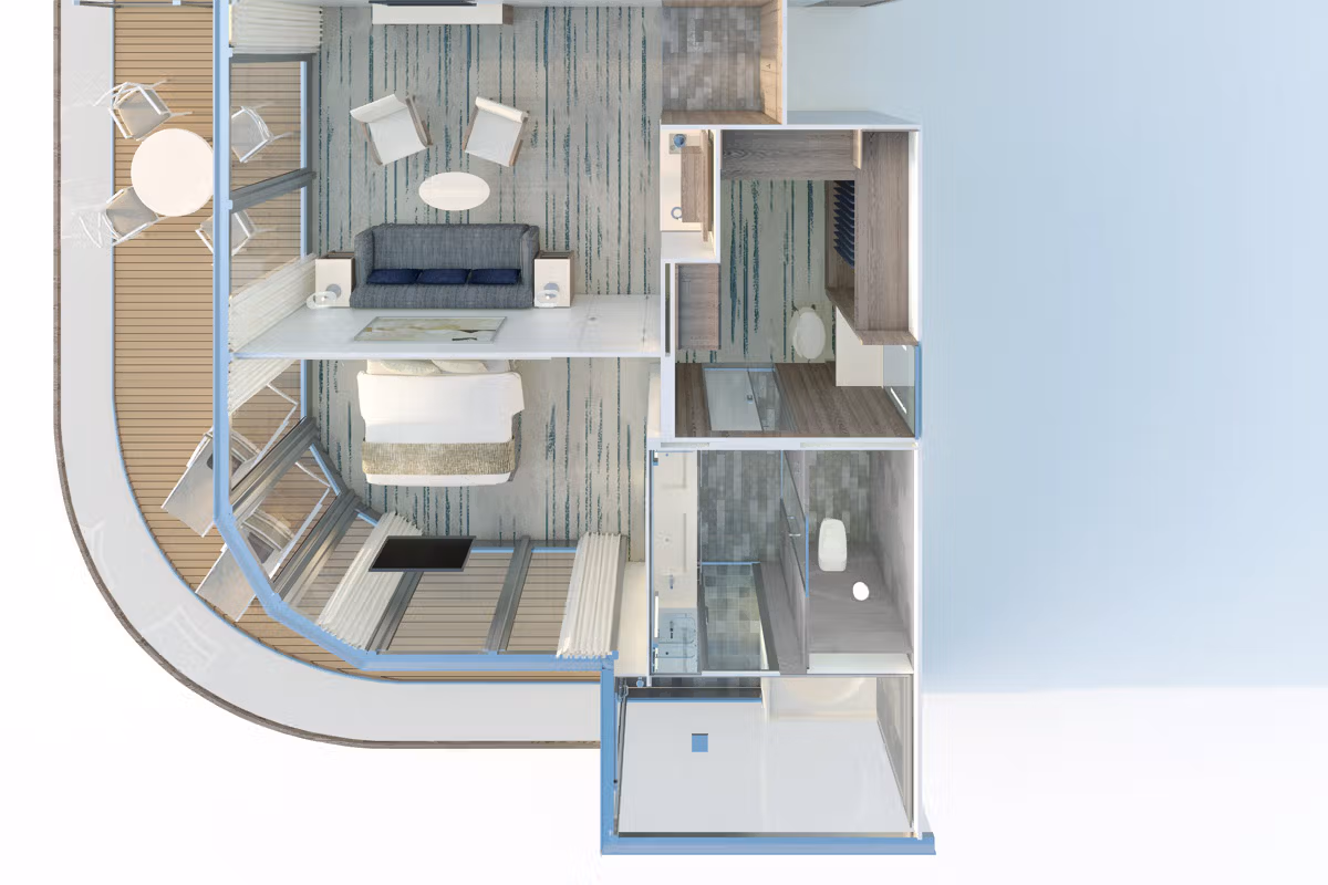 Silver Origin - Plattegrond Royal Suite