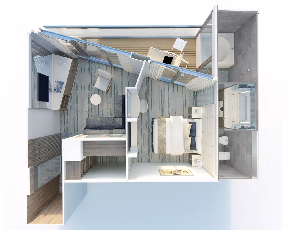 Plattegrond Silver Suite - silver origin
