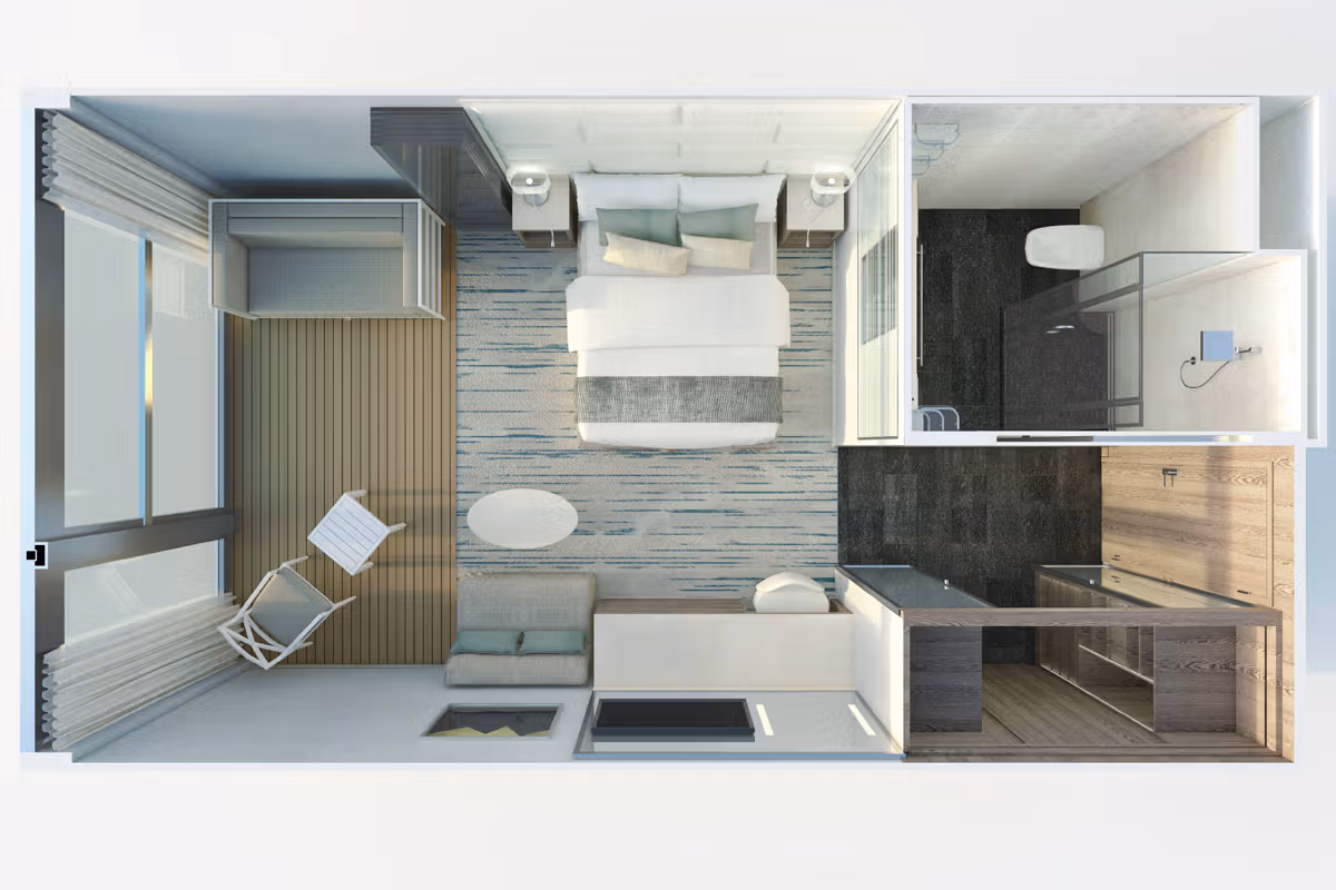 Silver Origin - superior Veranda Suite plattegrond