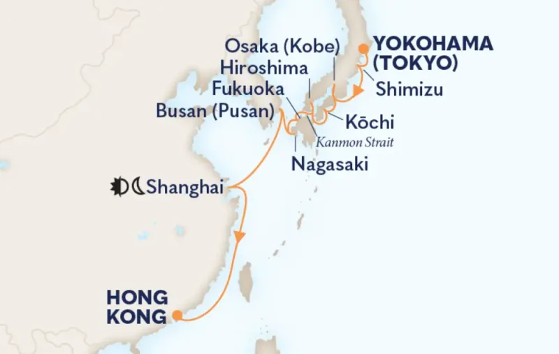 19 daagse cruisereis langs Japan Shanghai en Hongkong - Holland America Line - Dock C Cruisepartners 19 daagse cruisereis langs Japan Shanghai en Hongkong - Holland America Line - Dock C Cruisepartners