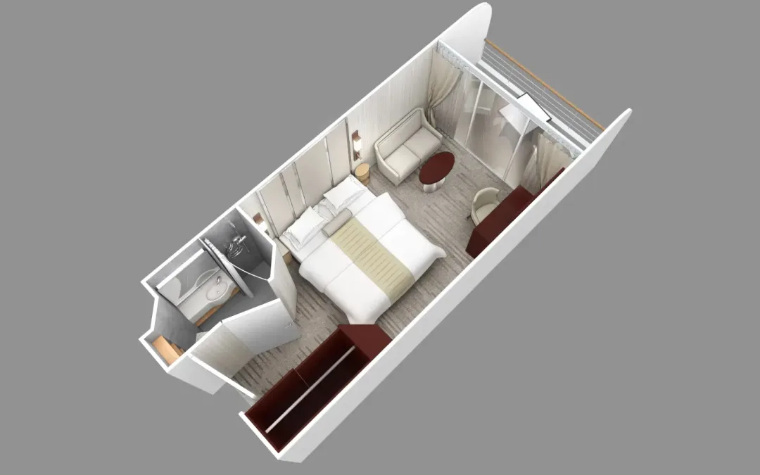 Azamara Journey, Pursuit, Quest, Onward - Balkonhut - Club Veranda Stateroom