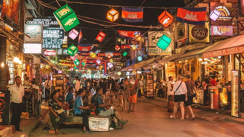 Siem Reap Pub street, Cambodja